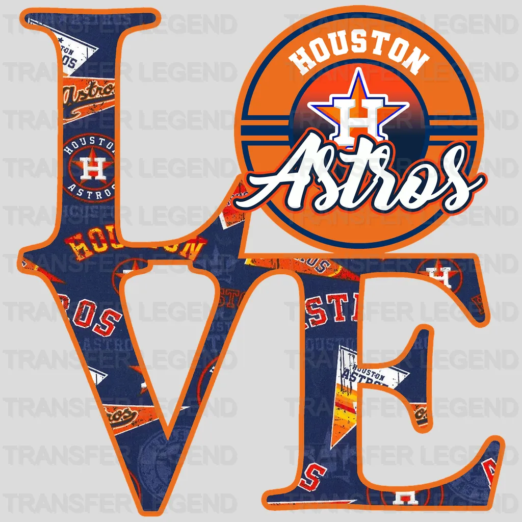 Houston Astros MLB Love DTF Iron On Transfer