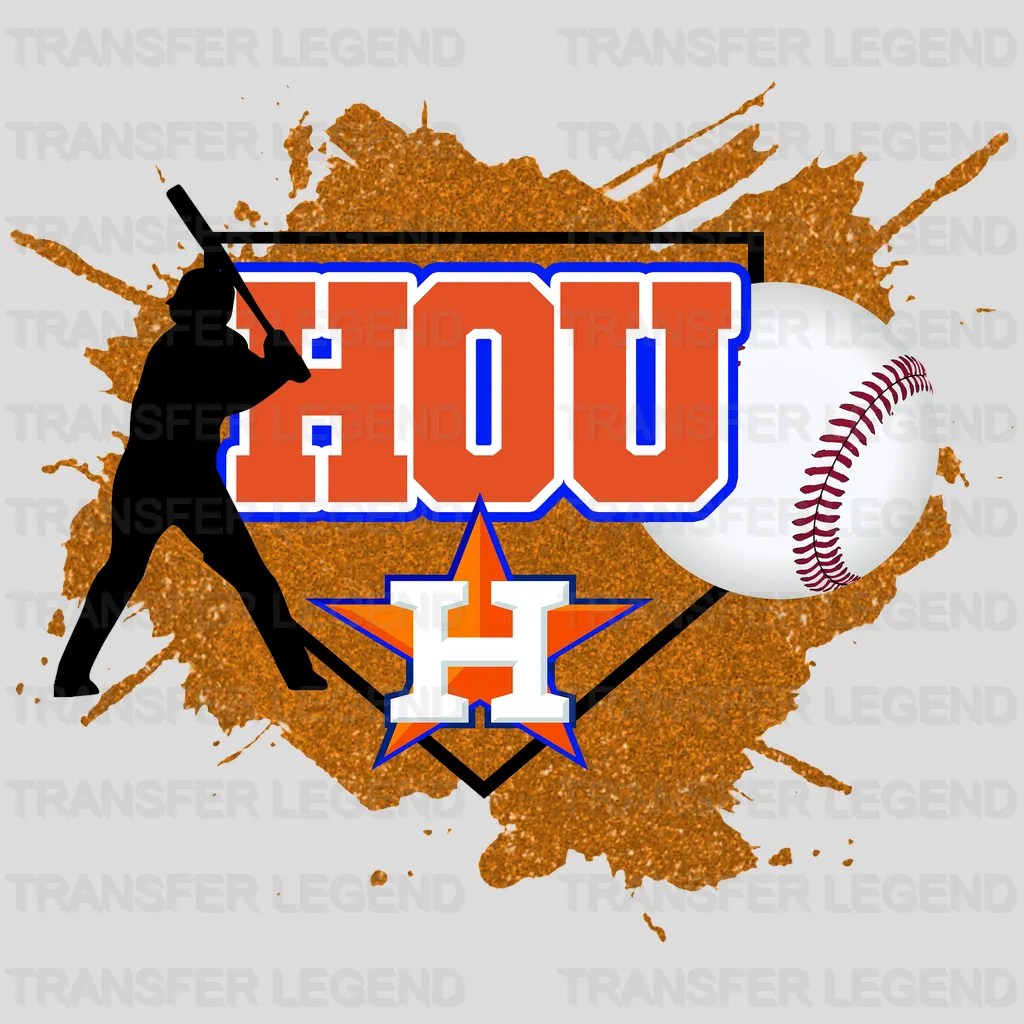 Houston Astros MLB Hou Player Action Splash Art - DTF Iron On Transfer