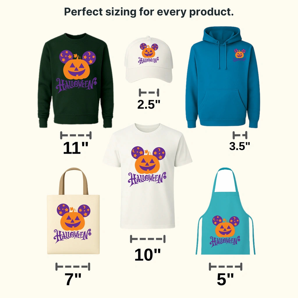 Halloween Pumpkin Mickey Head Design - DTF heat transfer - transferlegend