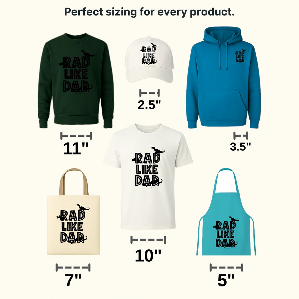 Rad Like Dad Dino Design - DTF heat transfer - transferlegend