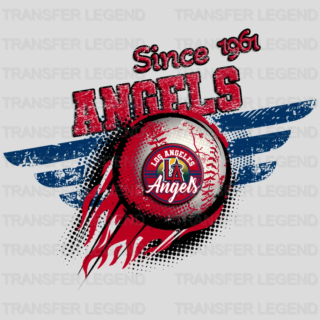 Los Angeles Angels MLB Los Angeles Since 1961 DTF Iron On Transfer
