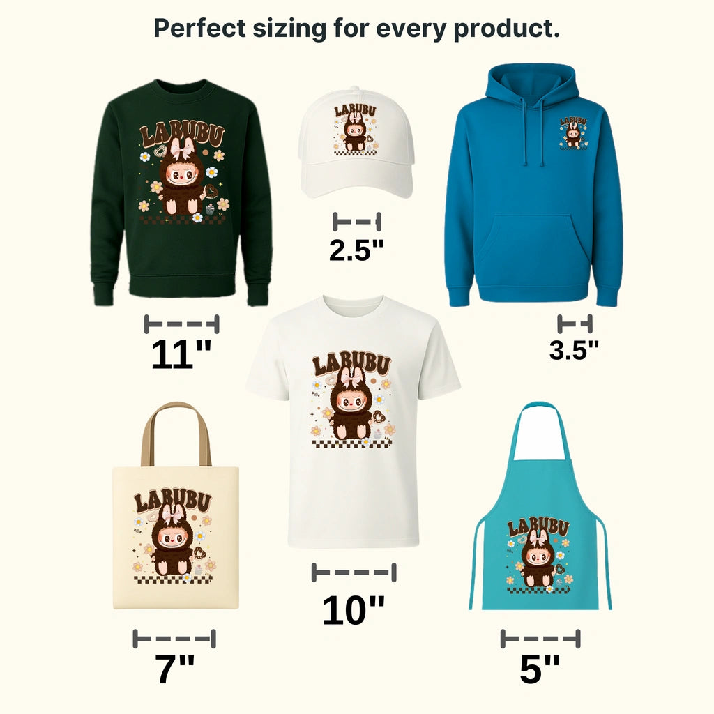 Sugar Brown Labubu Design - DTF Heat Transfers