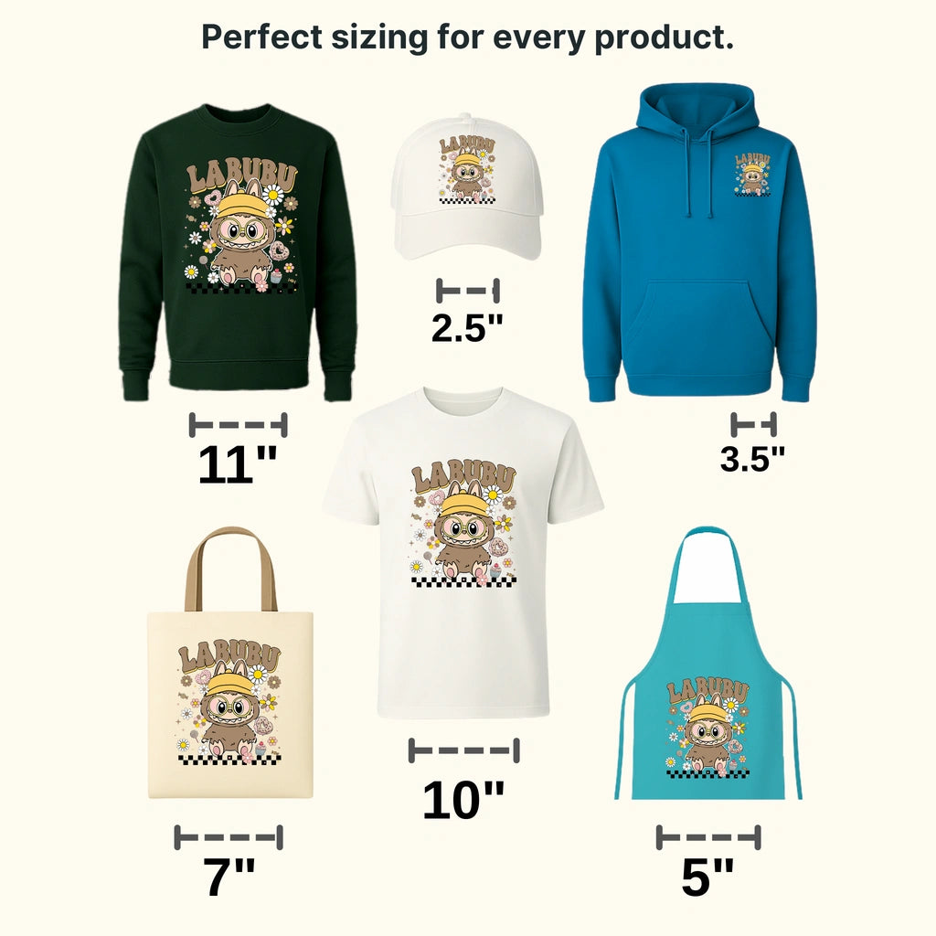 Love Muffins Labubu Design - DTF Heat Transfers