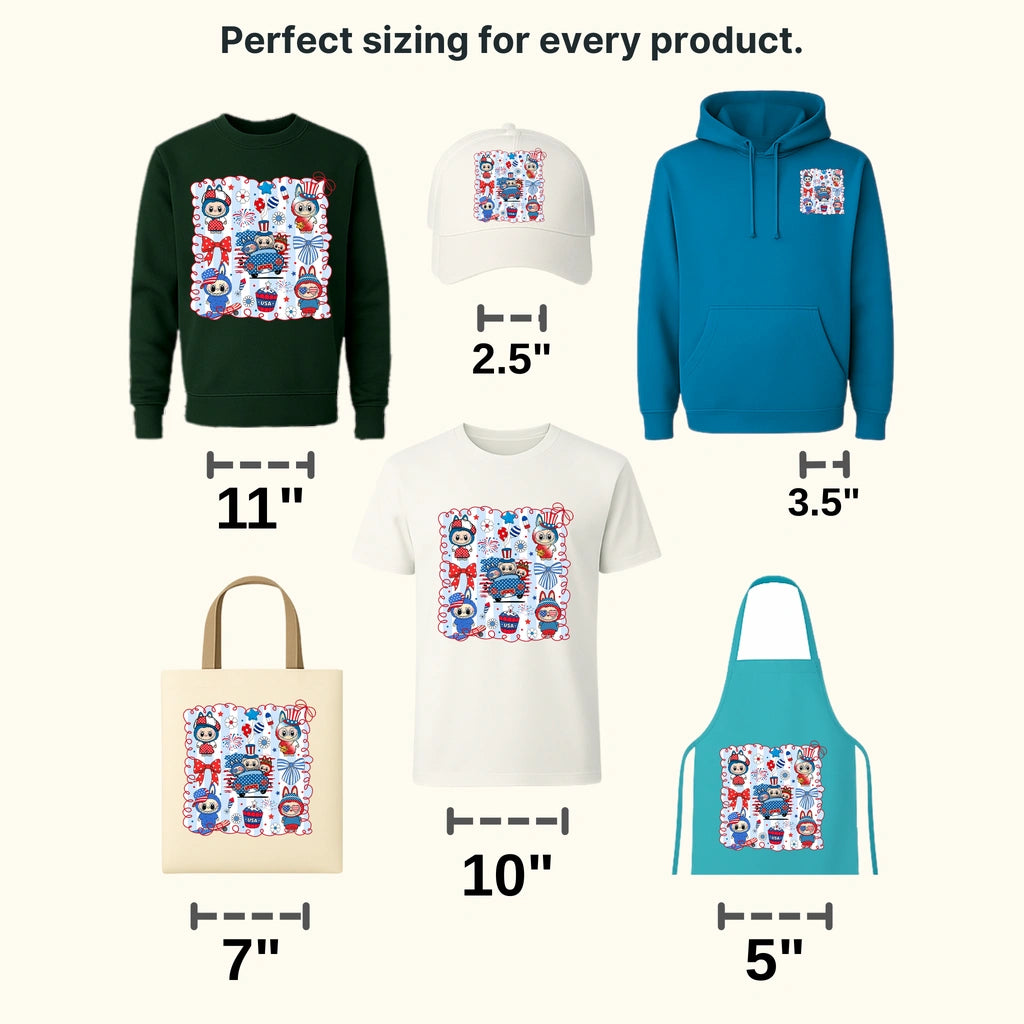 Always USA Labubu Design - DTF Heat Transfers