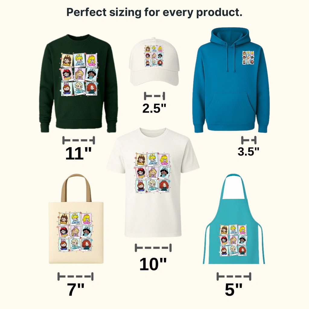 Belle Rapunzel Labubu Design - DTF Heat Transfers