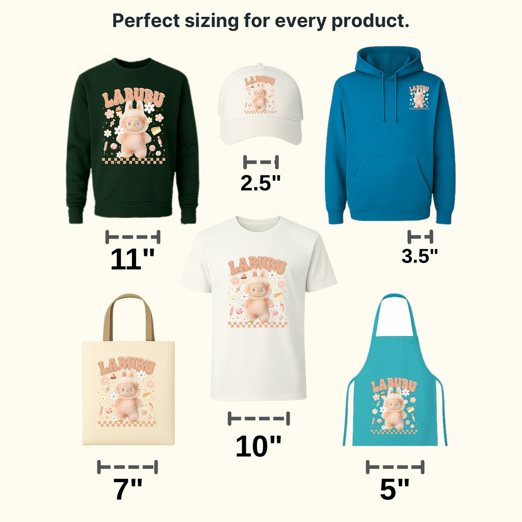 Happy In Oraange Labubu Design - DTF Heat Transfers