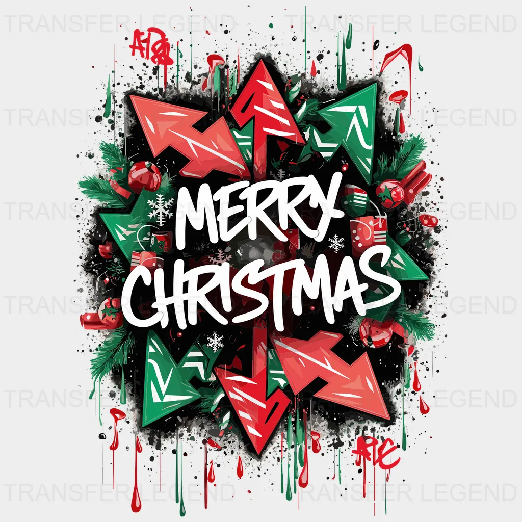 Merry C. Christmas design - DTF Heat Transfer - transferlegend