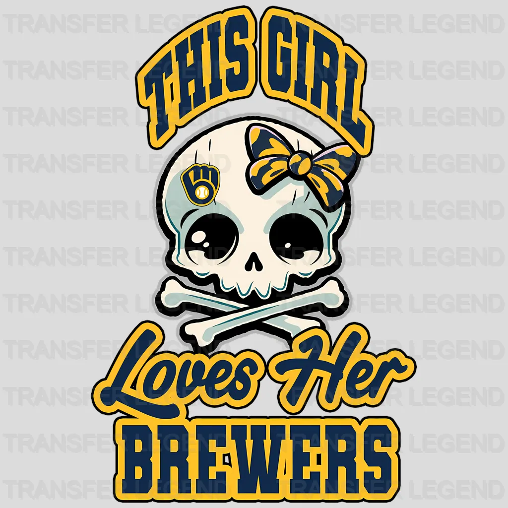 Milwaukee Brewers MLB This Girl Loves Her Brewers DTF Iron On Transfer