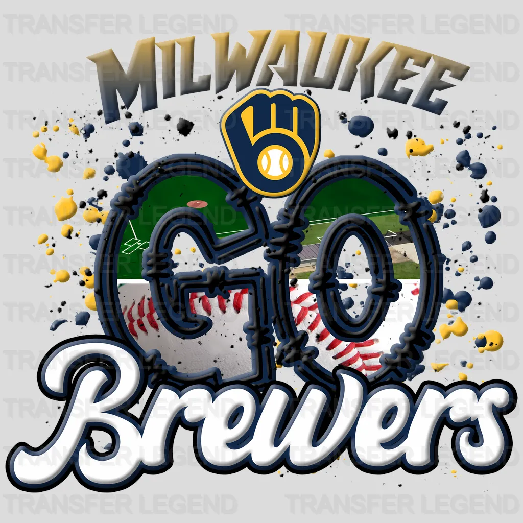 Milwaukee Brewers MLB Go Brewers DTF Iron On Transfer