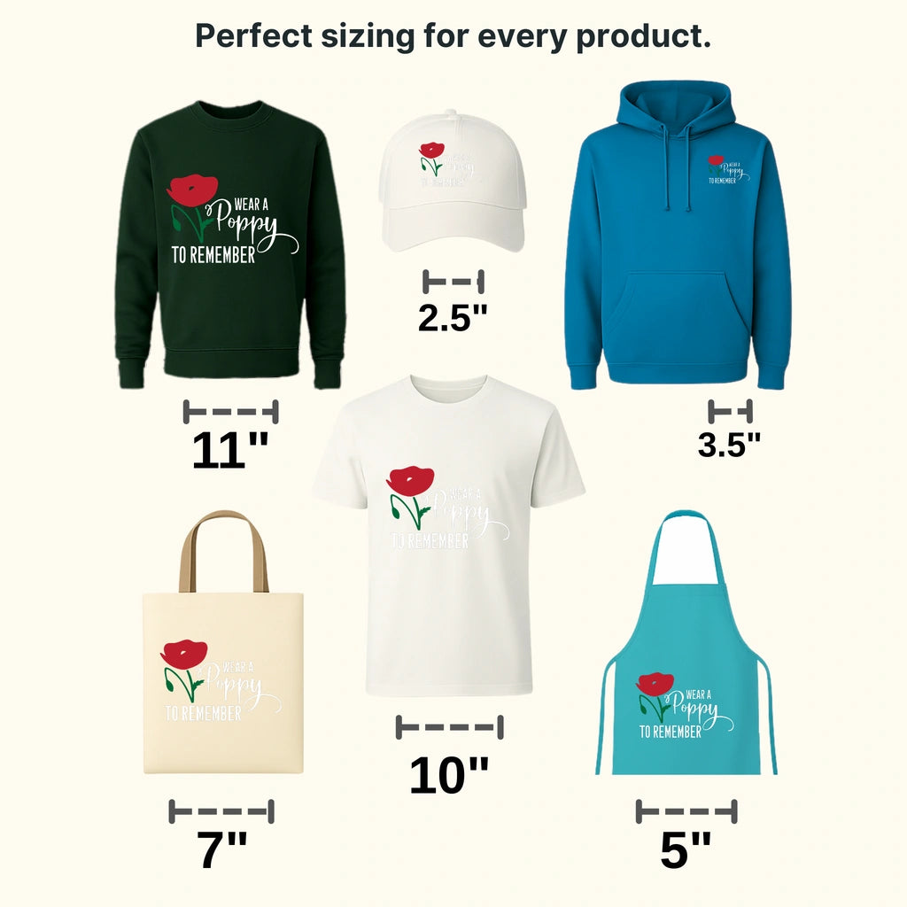 Wear A Poppy To Remember - Memorial Day DTF Transfer - transferlegend