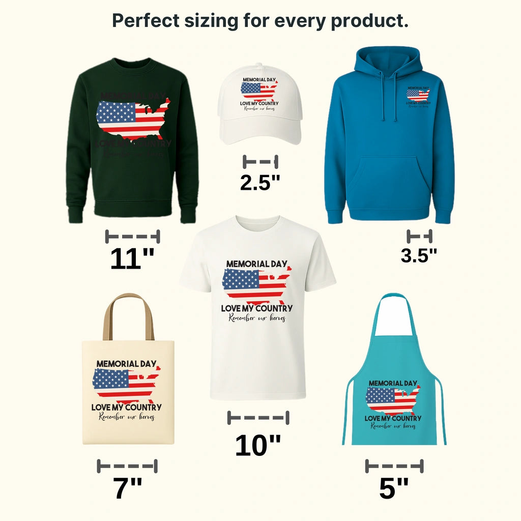 Love My Country- Memorial Day DTF Transfer - transferlegend