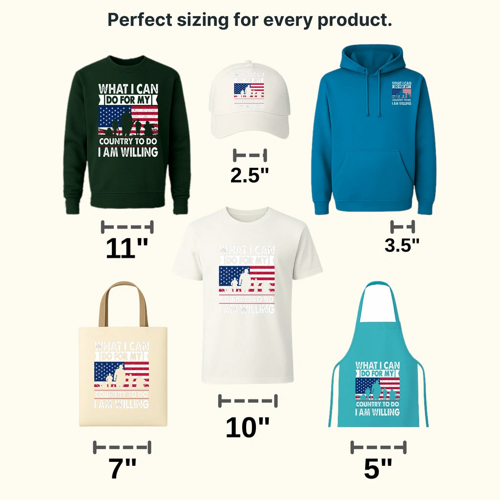 I Am Willing- Memorial Day DTF Transfer - transferlegend