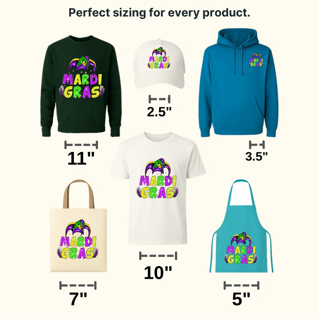 Mardi Gras Design- Mardi Gras DTF heat transfer - transferlegend