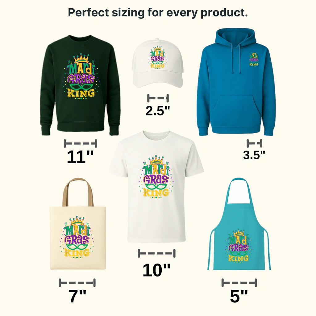 Mardi Gras King Mardi Gras Design- Mardi Gras DTF heat transfer - transferlegend