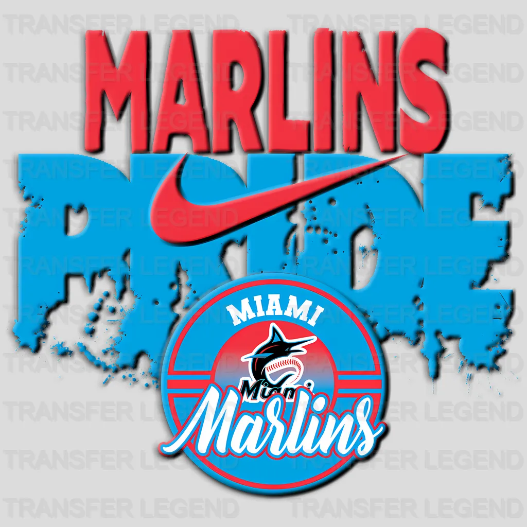 Miami Marlins MLB Marlins Pride DTF Iron On Transfer