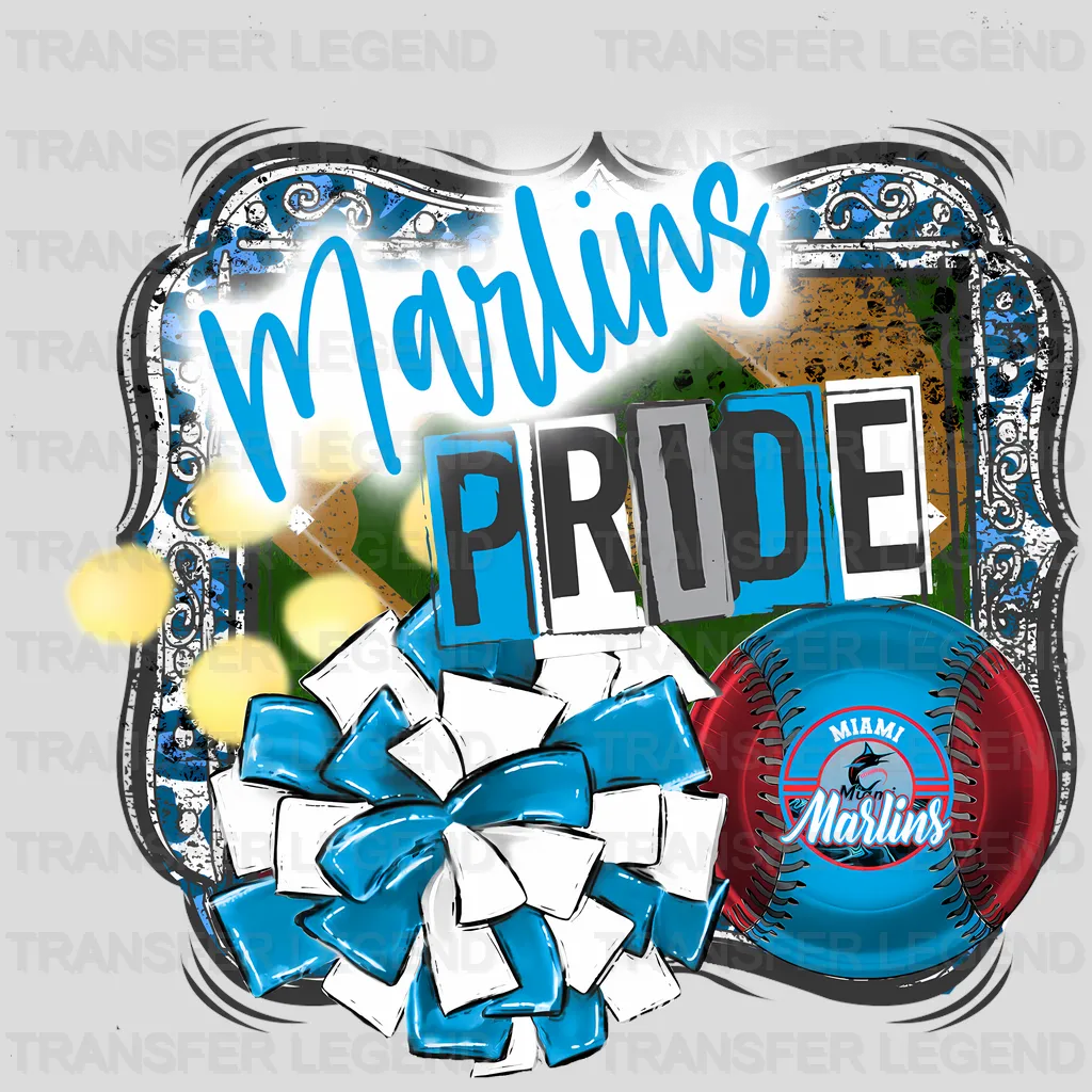 Miami Marlins MLB Marlins Pride DTF Iron On Transfer