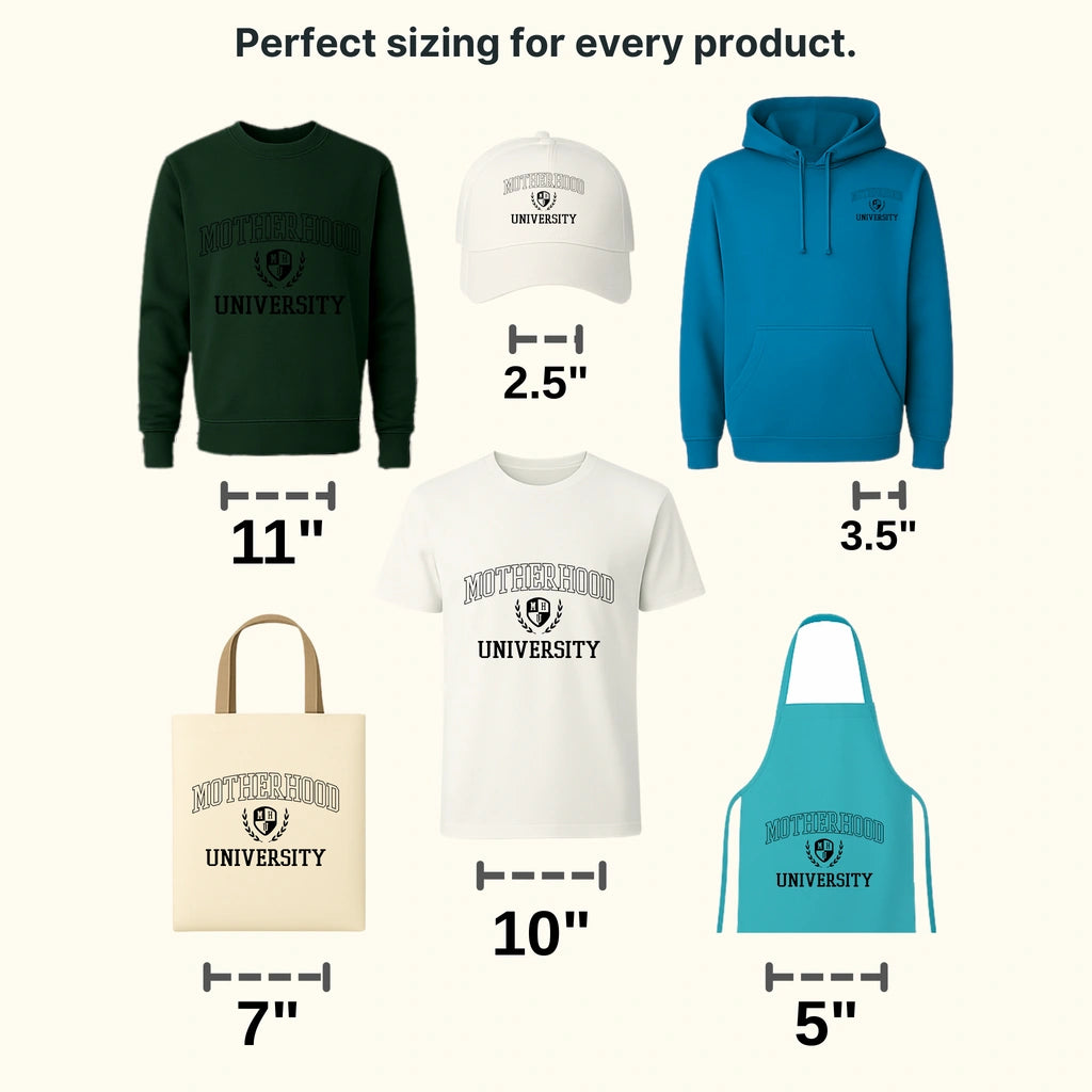 Motherhood University - Mothers Day  - Funny Mom - Design - DTF heat transfer - transferlegend