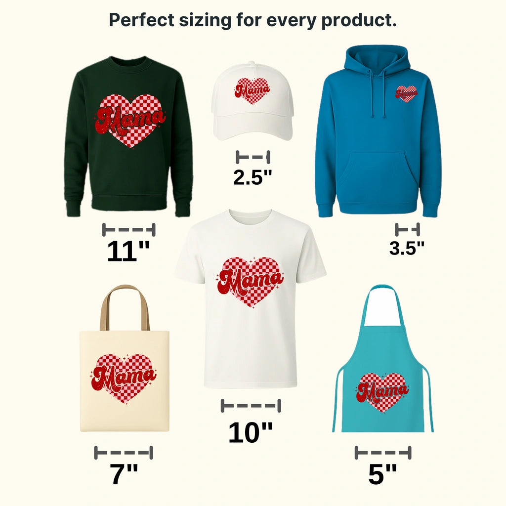 Mama Heart Shape - Mothers Day - DTF Transfer - transferlegend