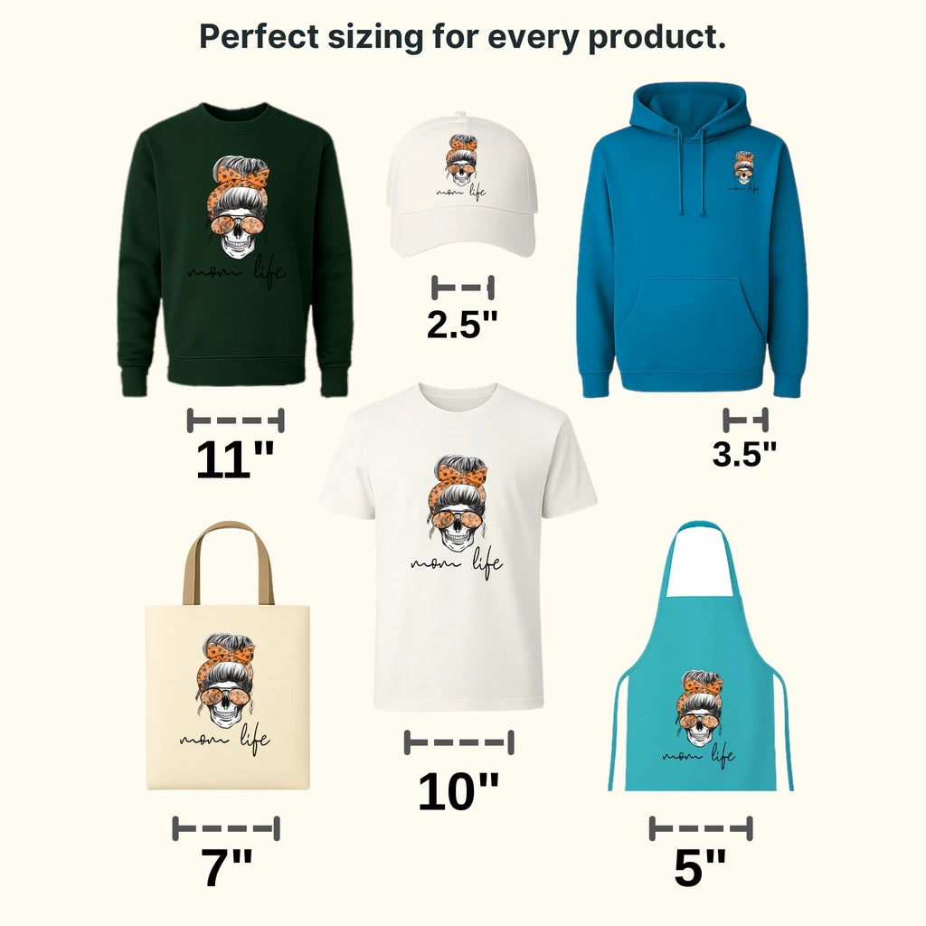 Mom Life Funny Mom Gift Halloween Skeleton Skull - Funny Mom - Cute Mom - Design - DTF heat transfer - transferlegend