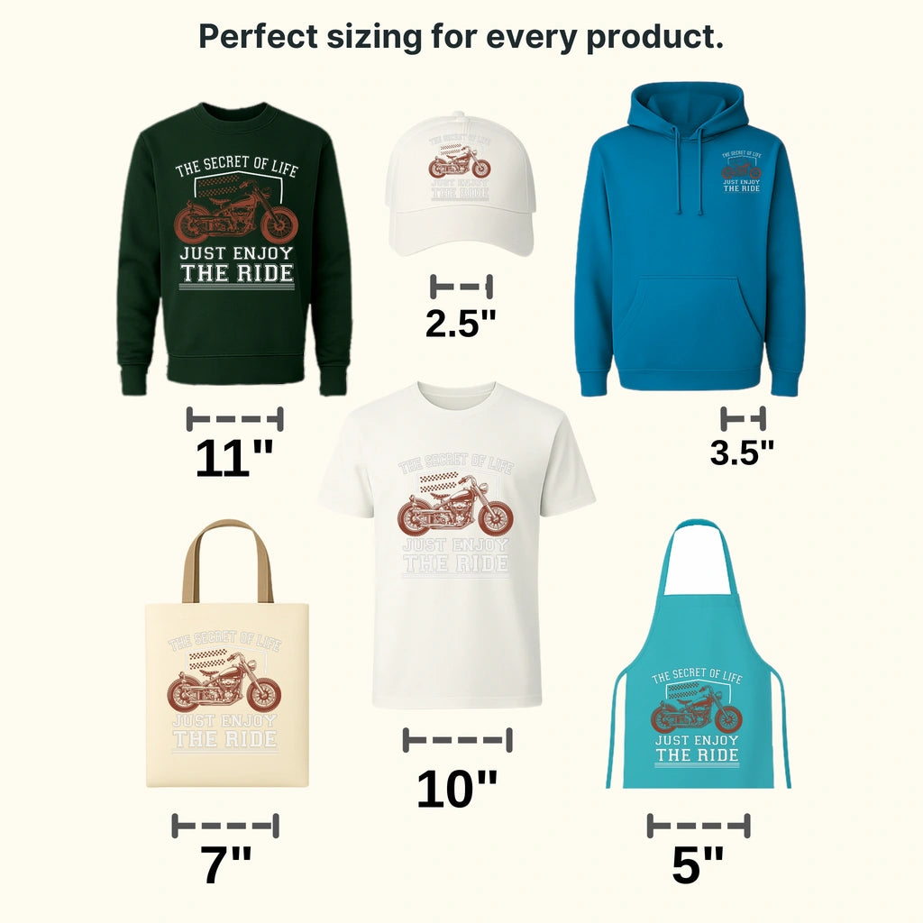 Just Enjoy The Ride - Motocycle Design DTF Heat Transfer - transferlegend