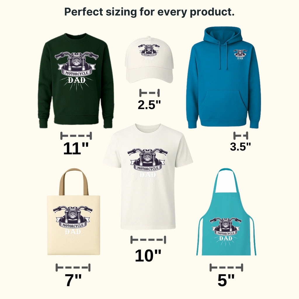 Ride With Me Dad - Motocycle Design DTF Heat Transfer - transferlegend