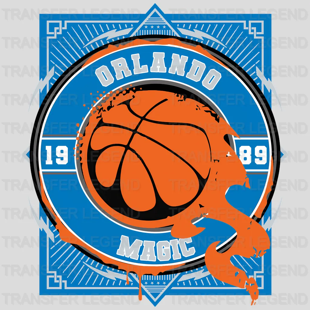 Orlando Magic NBA Orange Shape Logo Art - DTF Iron On Transfer