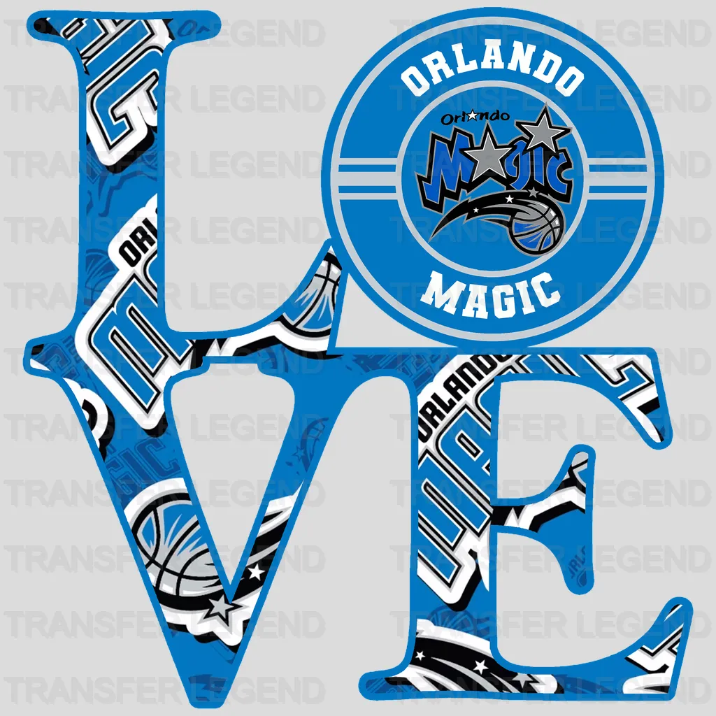 Orlando Magic NBA Love DTF Iron On Transfer