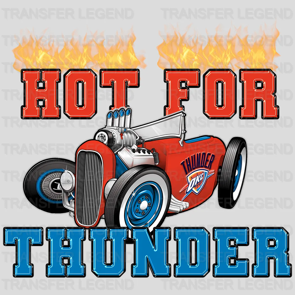 Oklahoma City Thunder NBA Oklahoma City Hot For Thunder DTF Iron On Transfer