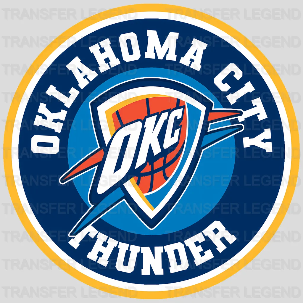 Oklahoma City Thunder NBA Primary Logo Circle Badge - DTF Iron On Transfer