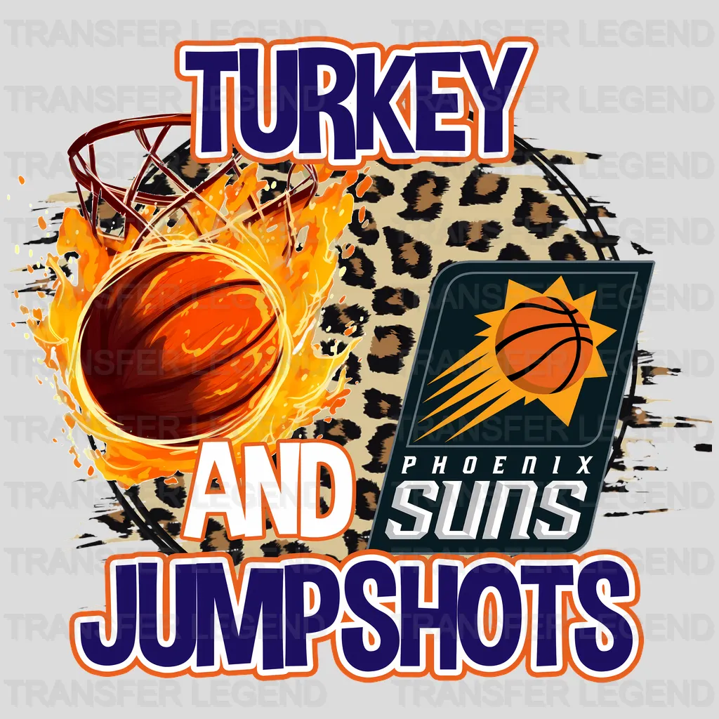 Phoenix Suns NBA Turkey And Jumpshots DTF Iron On Transfer