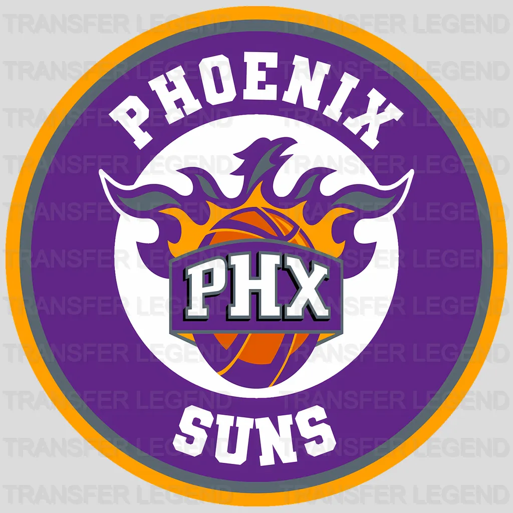 Phoenix Suns NBA Circle Logo Badge - DTF Iron On Transfer