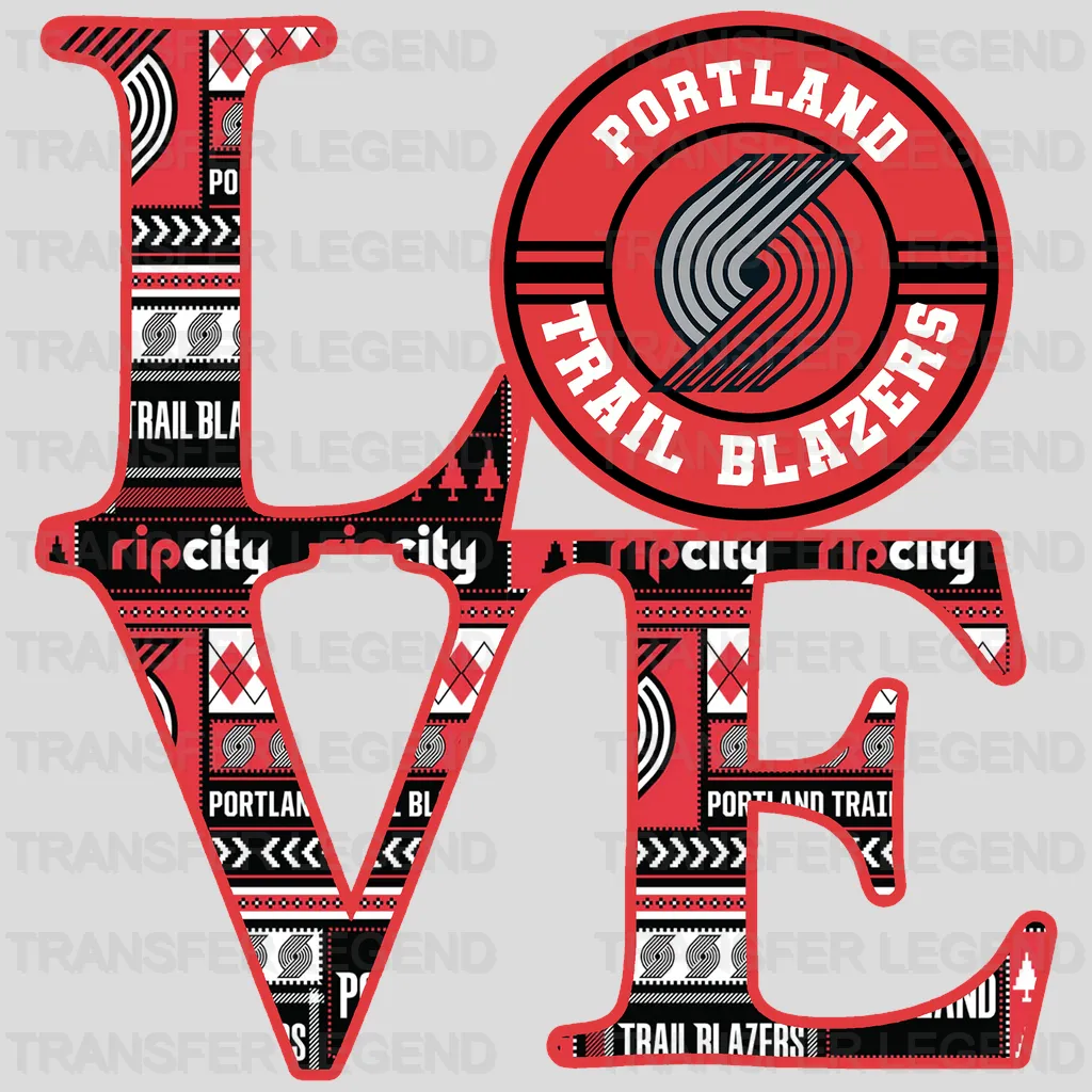 Portland Trail Blazers NBA Portland Trail Love DTF Iron On Transfer