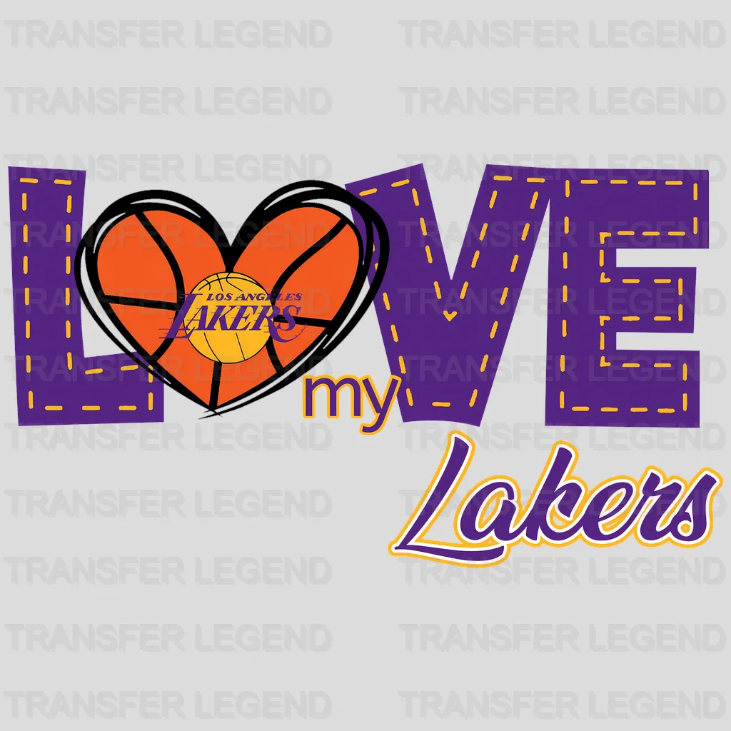 Los Angeles Lakers NBA Los Angeles Love My Lakers DTF Iron On Transfer