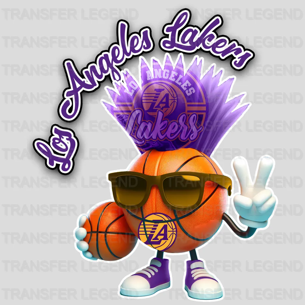 Los Angeles Lakers NBA Cool Cartoon Character - DTF Iron On Transfer