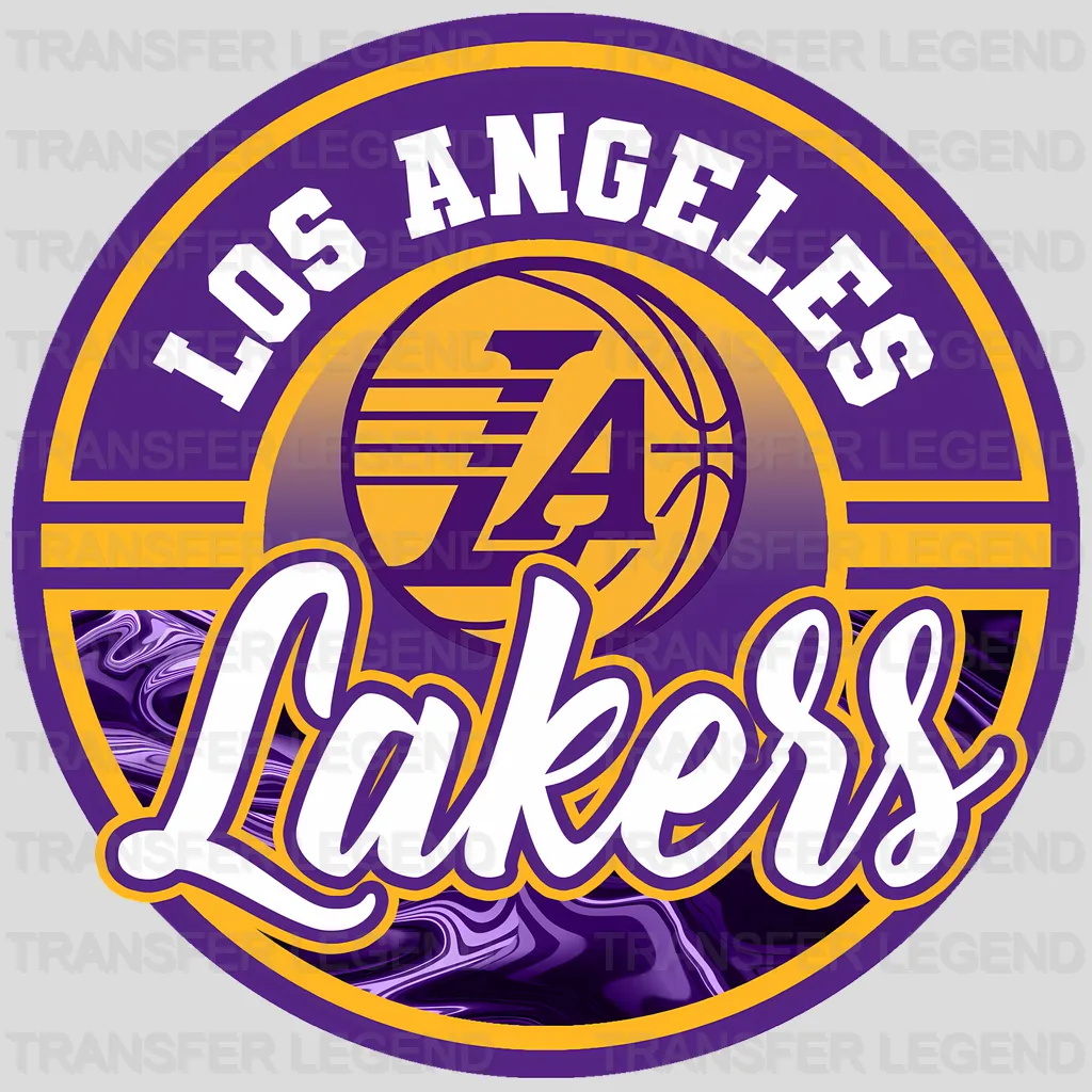 Los Angeles Lakers NBA Classic Circle Logo Badge - DTF Iron On Transfer