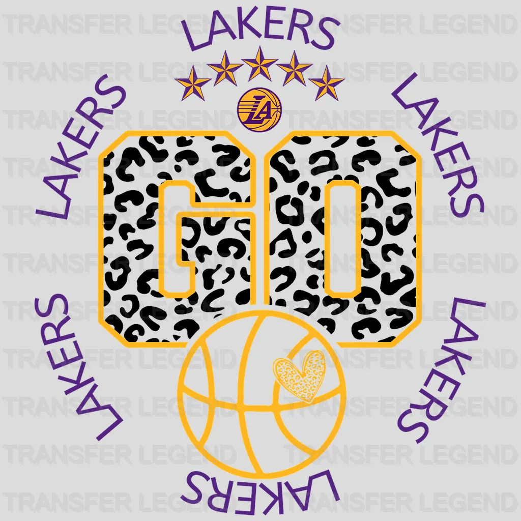 Los Angeles Lakers NBA Los Angeles Go DTF Iron On Transfer