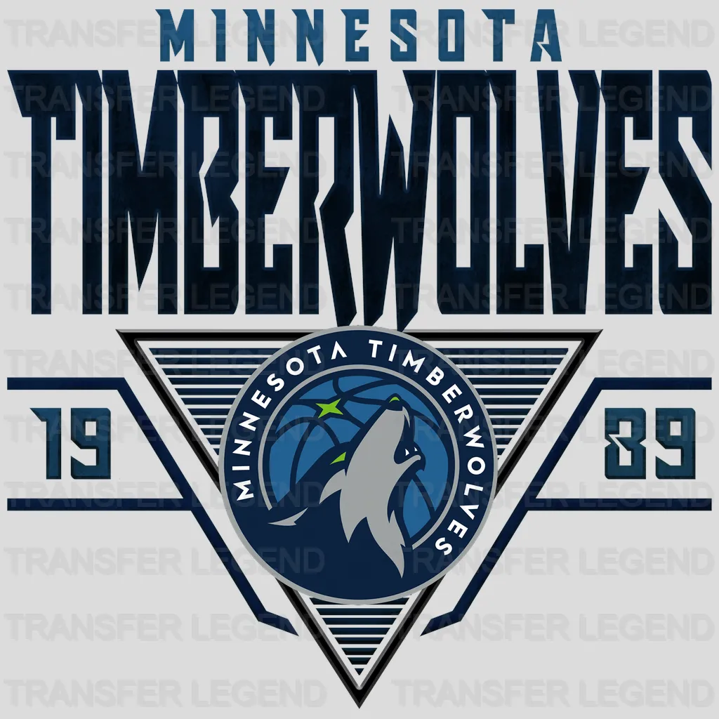 Minnesota Timberwolves NBA Triangle Banner Logo - DTF Iron On Transfer