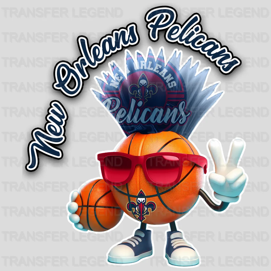 New Orleans Pelicans NBA Cool Cartoon Character - DTF Iron On Transfer