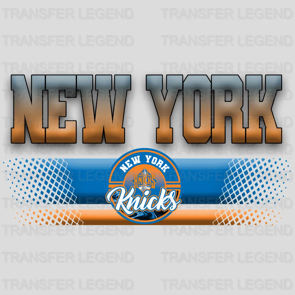 New York Knicks NBA Text Logo Gradient - DTF Iron On Transfer