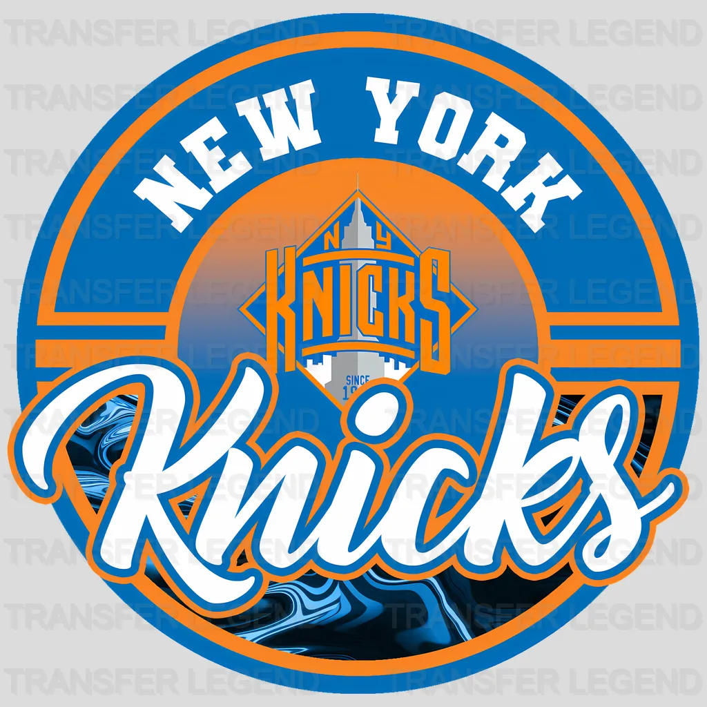 New York Knicks NBA Classic Circle Logo Badge - DTF Iron On Transfer
