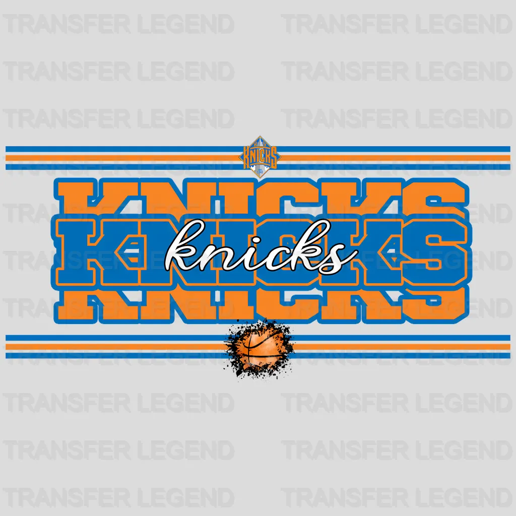 New York Knicks NBA Text Logo Strip Banner - DTF Iron On Transfer