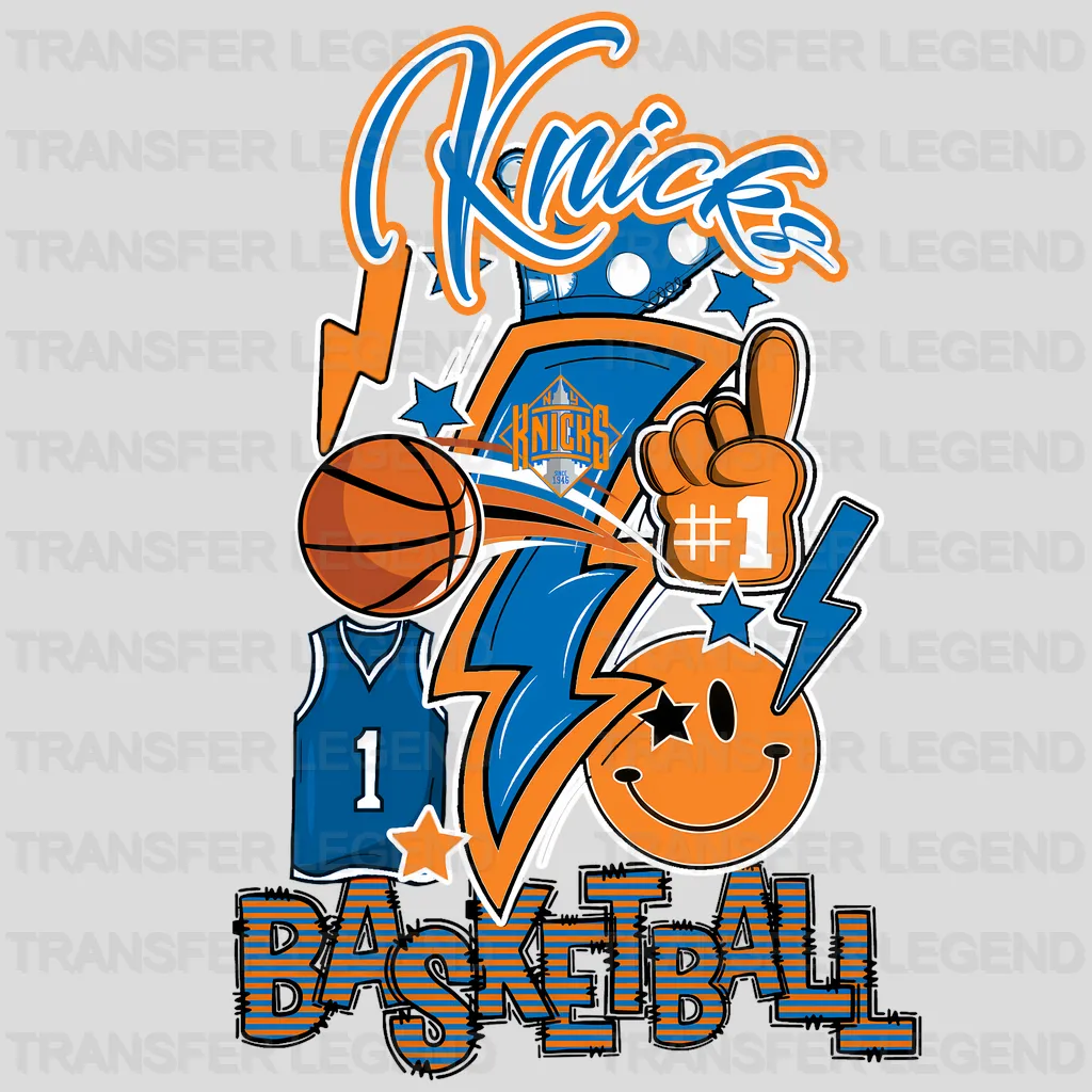 New York Knicks NBA Cartoon Player Graphic - DTF Iron On Transfer