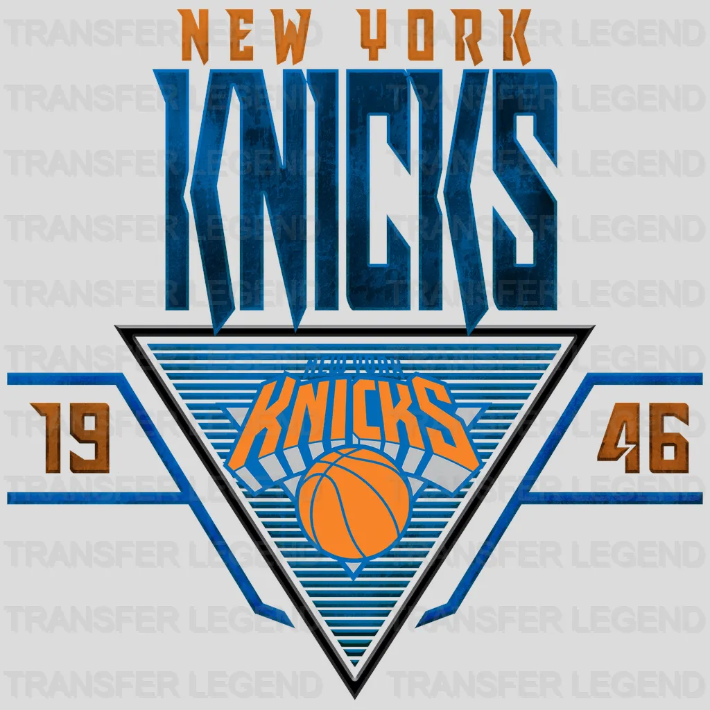 New York Knicks NBA Triangle Banner Logo - DTF Iron On Transfer