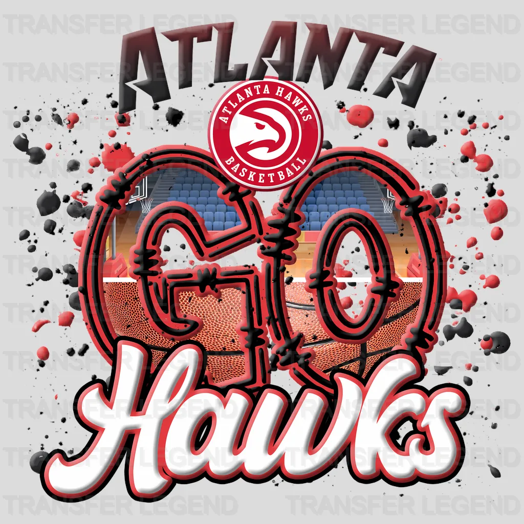 Atlanta Hawks NBA Go Hawks DTF Iron On Transfer