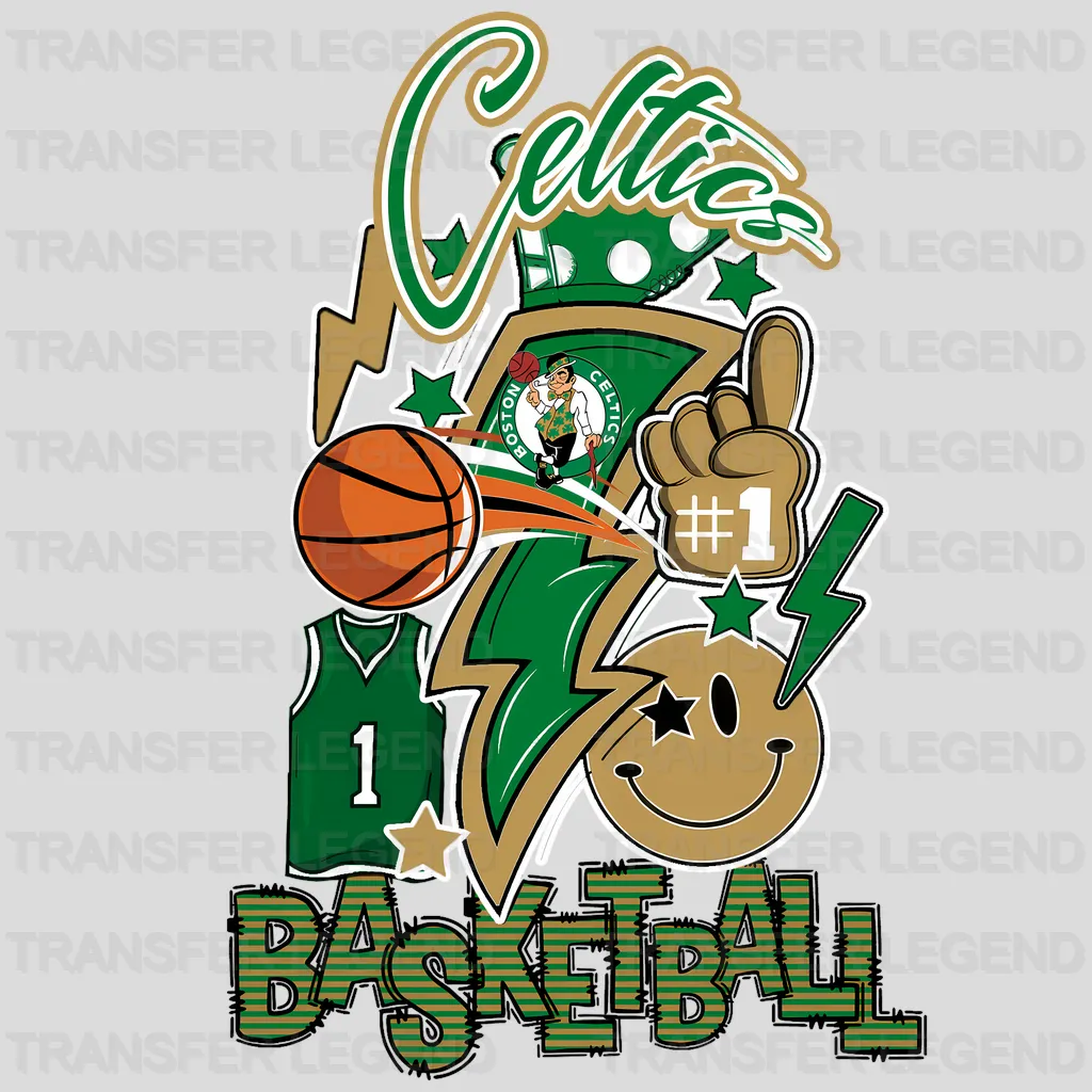 Boston Celtics NBA Cartoon Player Graphic - DTF Iron On Transfer