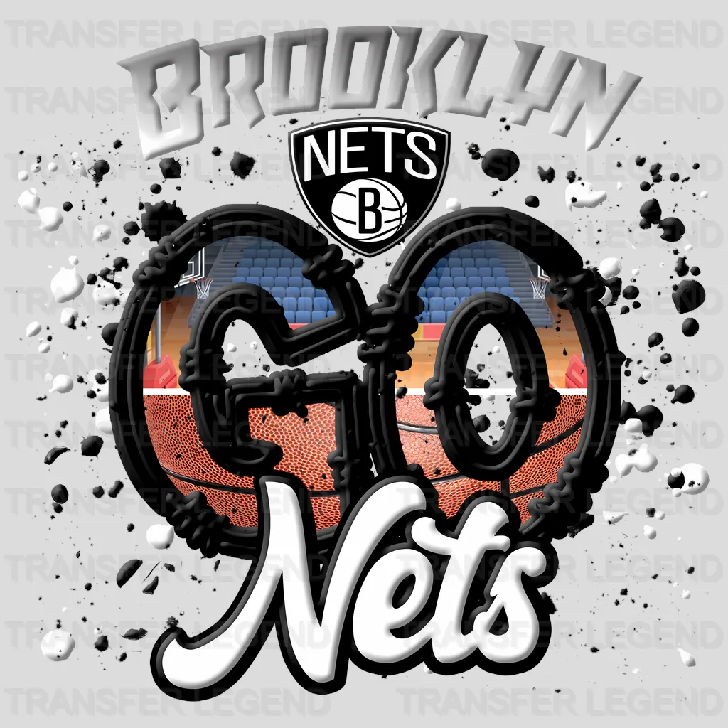 Brooklyn Nets NBA Go Nets DTF Iron On Transfer