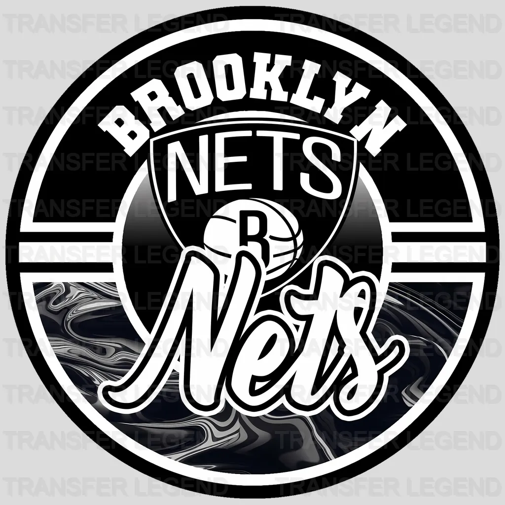 Brooklyn Nets NBA Classic Circle Logo Badge - DTF Iron On Transfer