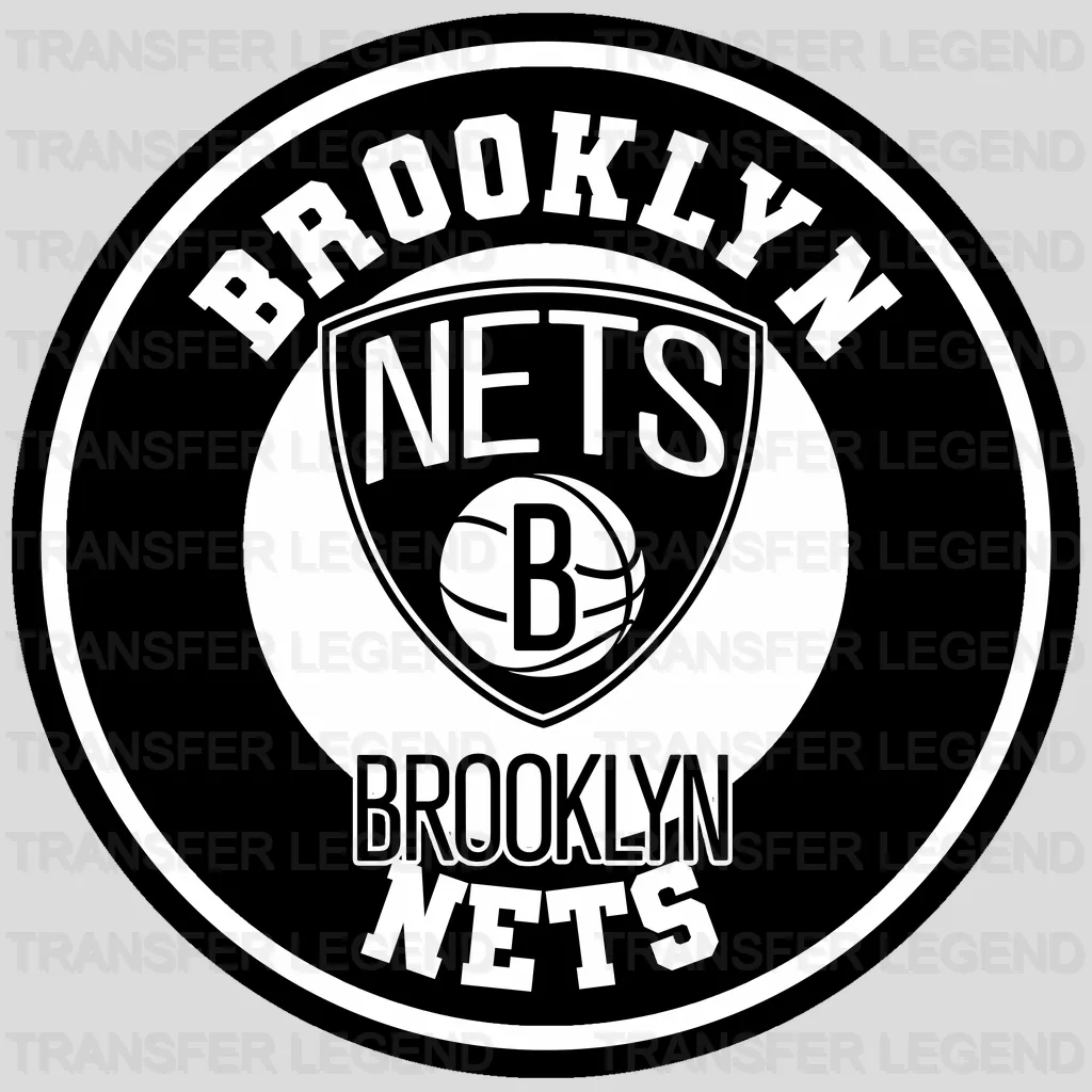 Brooklyn Nets NBA Primary Logo Circle Badge - DTF Iron On Transfer