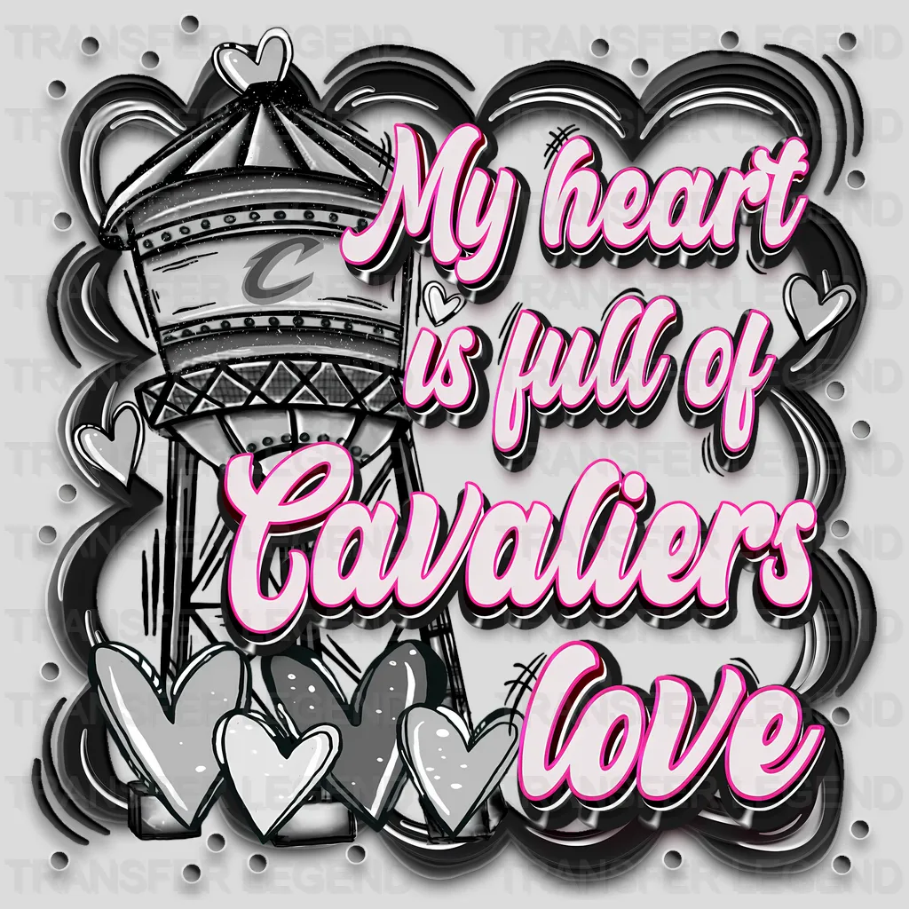 Cleveland Cavaliers NBA My Heart Is Full DTF Iron On Transfer