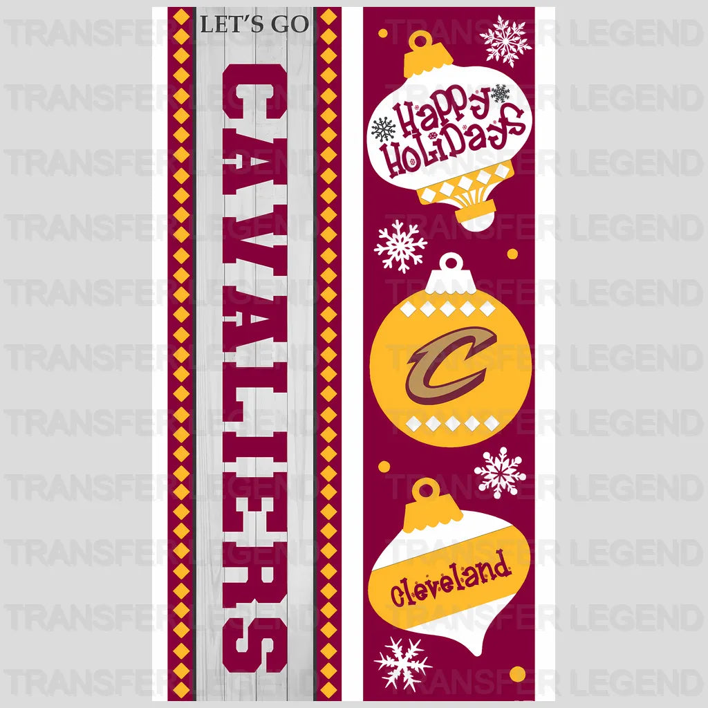 Cleveland Cavaliers NBA Vertical Strip Banner Logo White - DTF Iron On Transfer